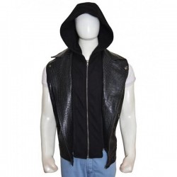 AJ Styles Hoodie Leather Vest